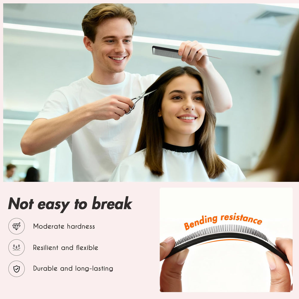 Fgail rat tail comb pink for quick sectioning during braiding.