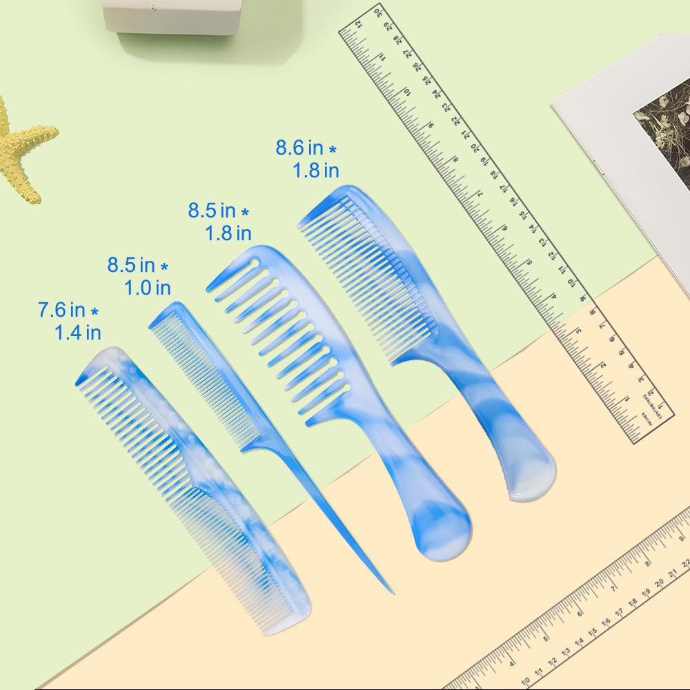 FHALLYNN wide-tooth comb glides through thick hair with minimal snag