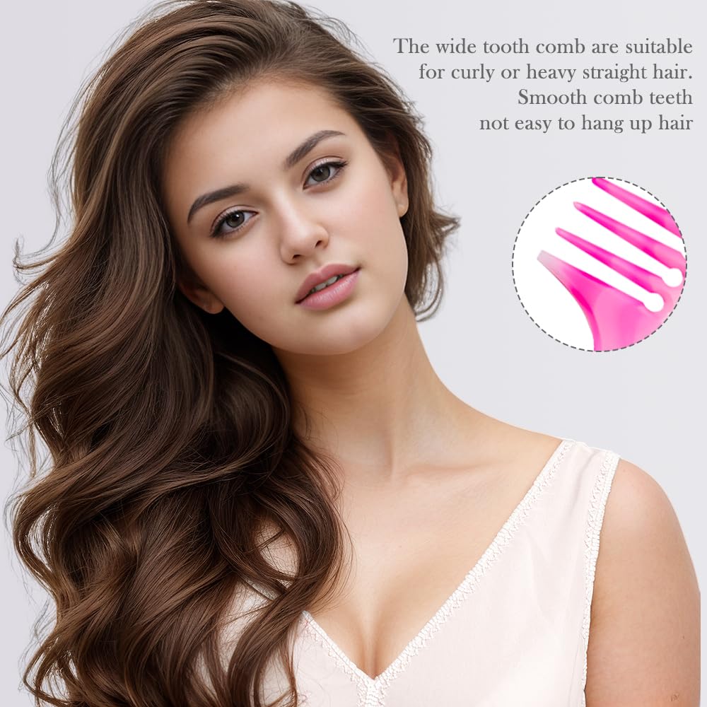 FHALLYNN Pink Hair Comb Set rat-tail for clean parting and precise control.