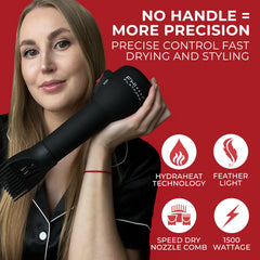 FHI Heat Platform Blow Out handle-less nozzle enables smooth, frizz-free finishes with targeted airflow.