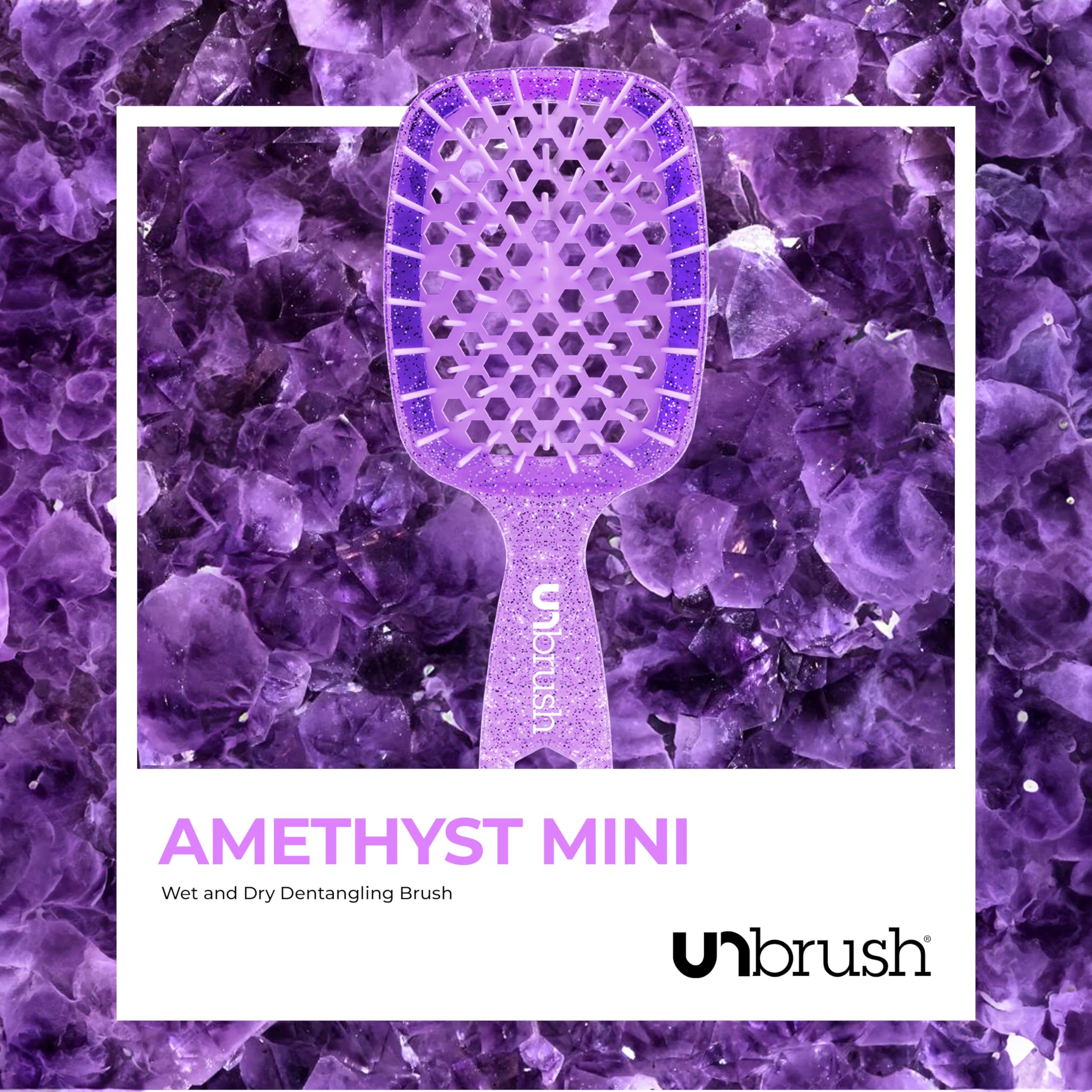 30 mini bristles on the UNbrush Mini polish and smooth hair