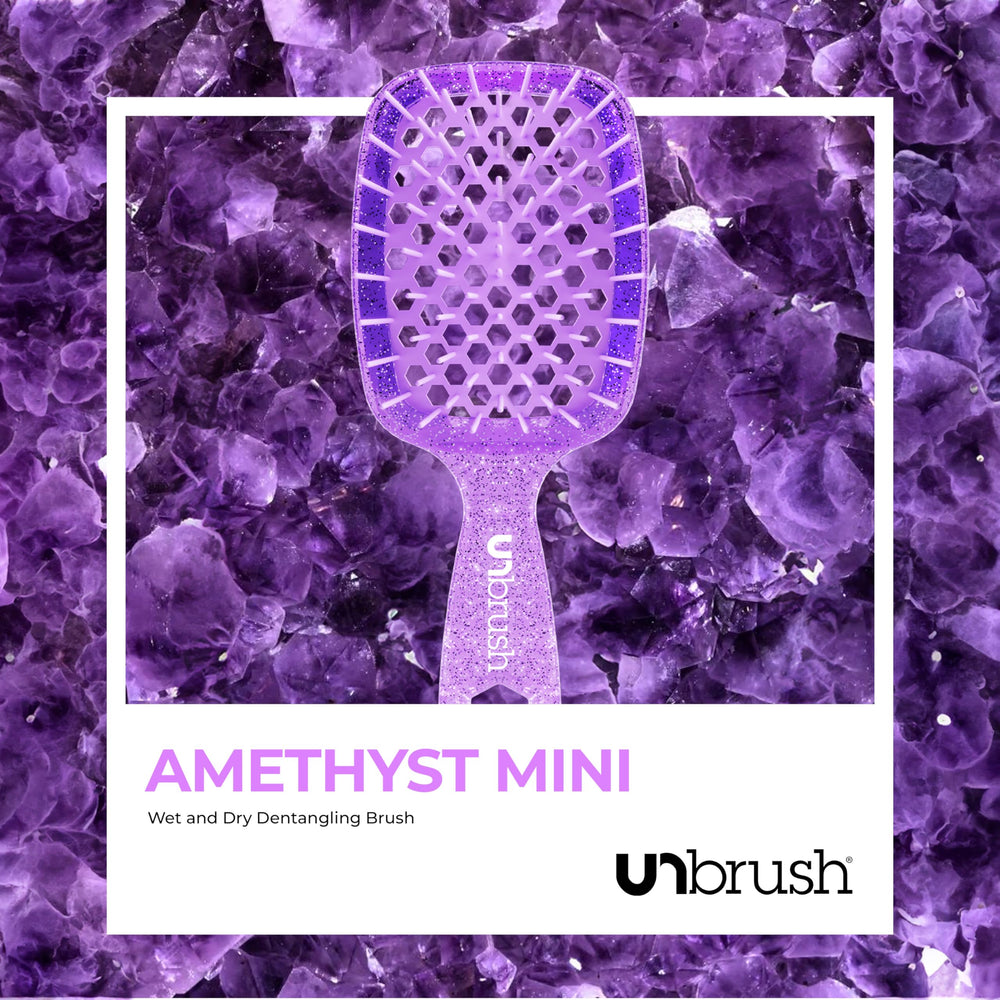 30 mini bristles on the UNbrush Mini polish and smooth hair