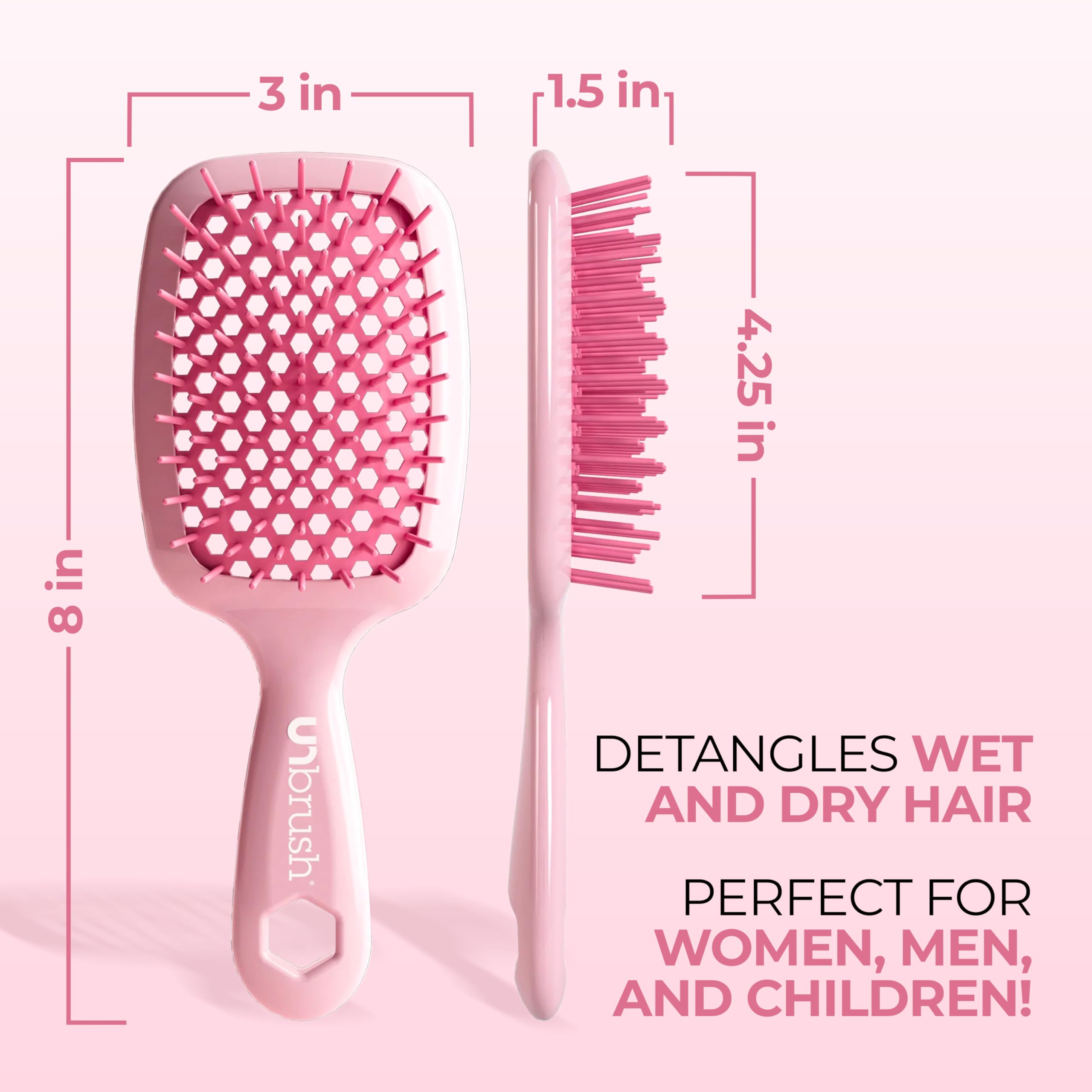 FHI Heat UNbrush features 58 long bristles for detangling