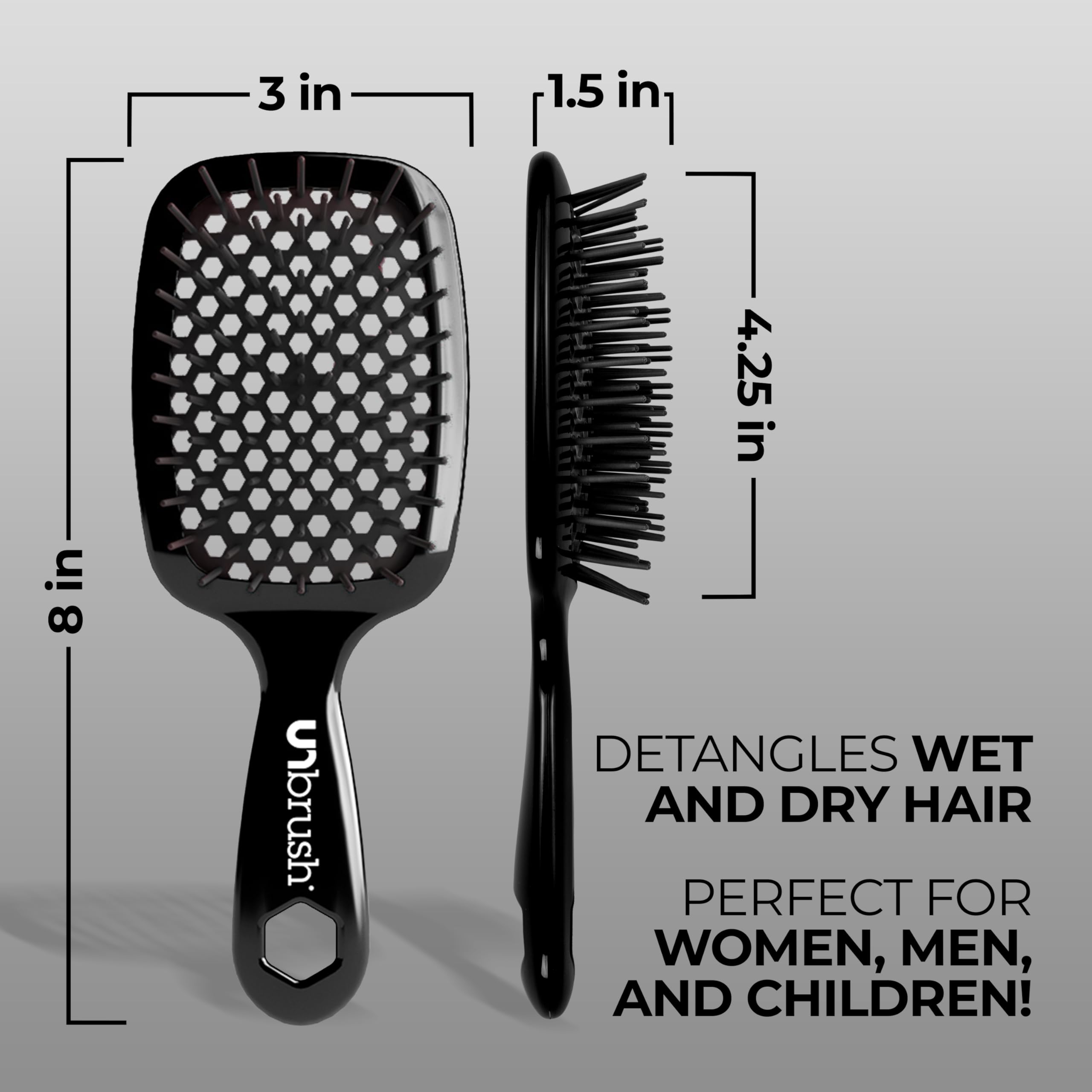 FHI Heat UNbrush features 58 long bristles for thorough detangling.