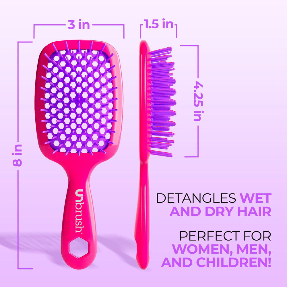 FHI Heat UNbrush suitable for curly and straight hair textures during detangling.