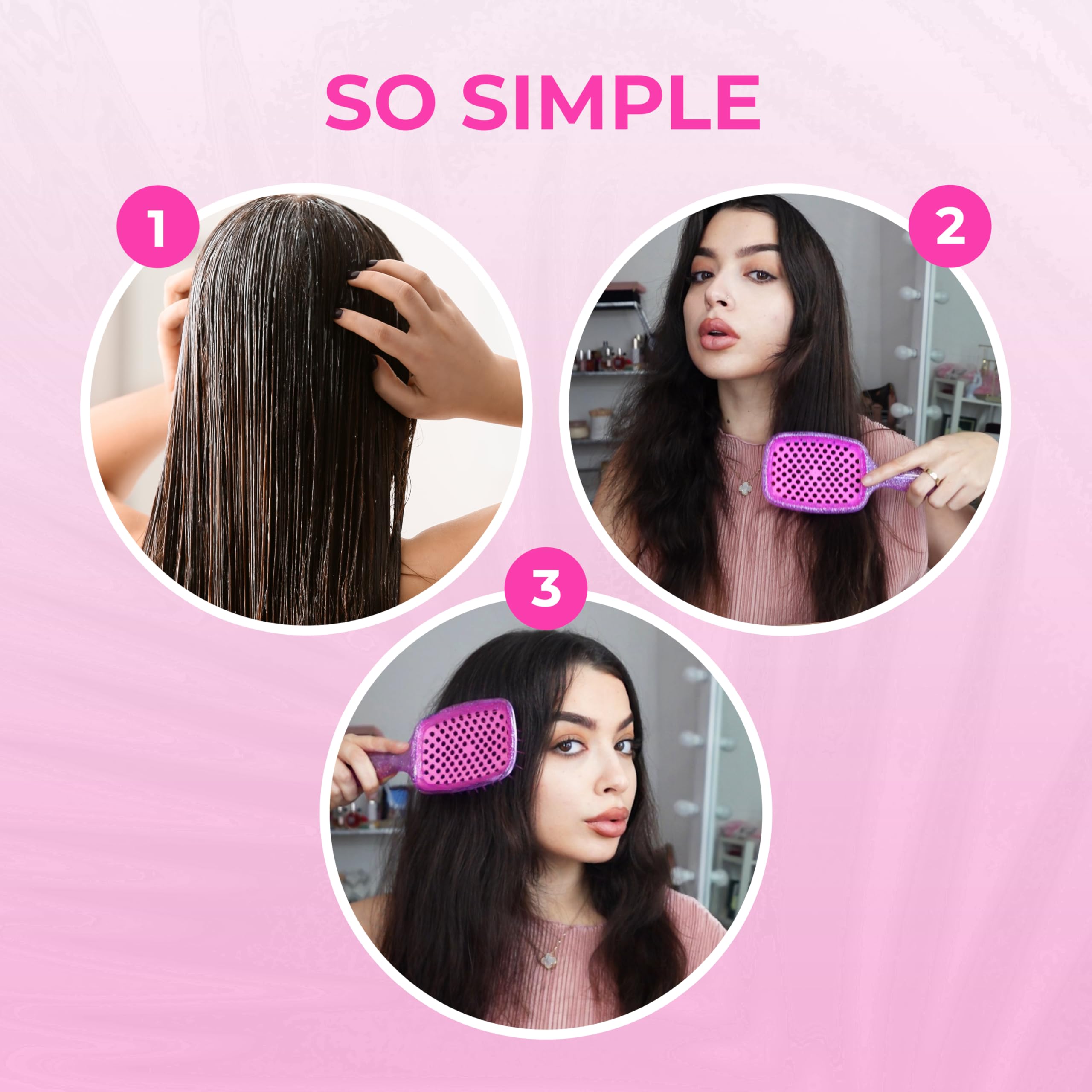 FHI Heat UNbrush suitable for curly hair and different textures.