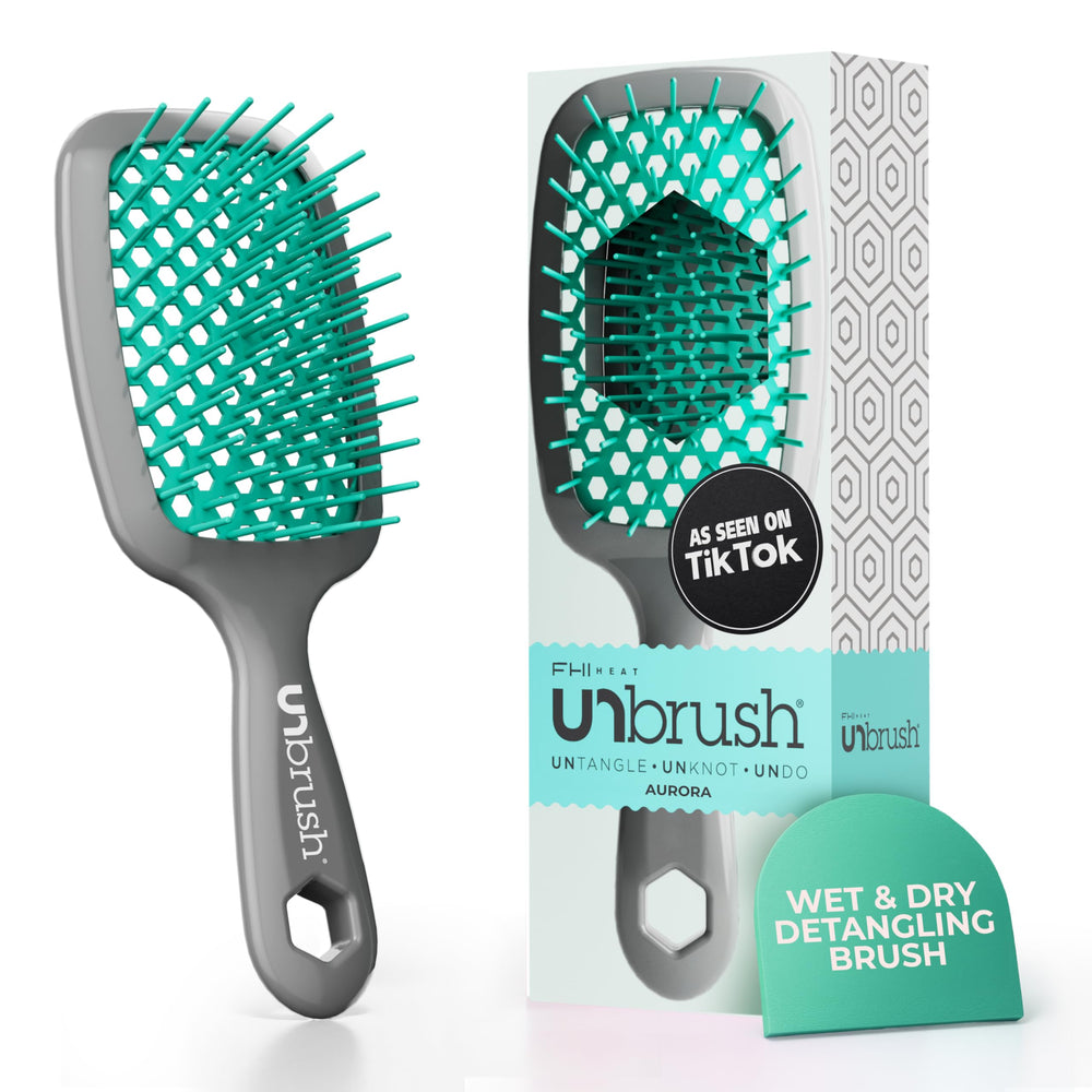 FHI Heat UNbrush with anti-static bristles for gentle detangling.