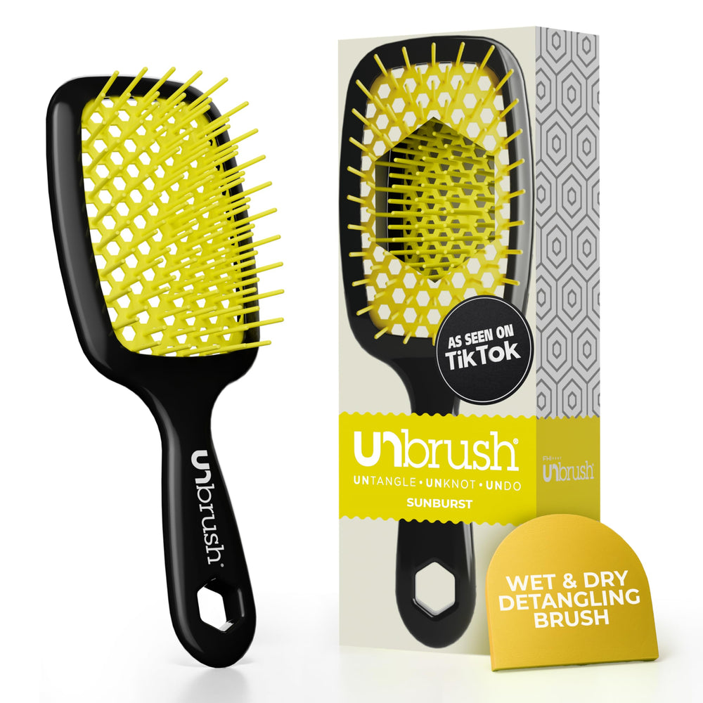 FHI Heat UNbrush front view detangles pain-free on all hair types.