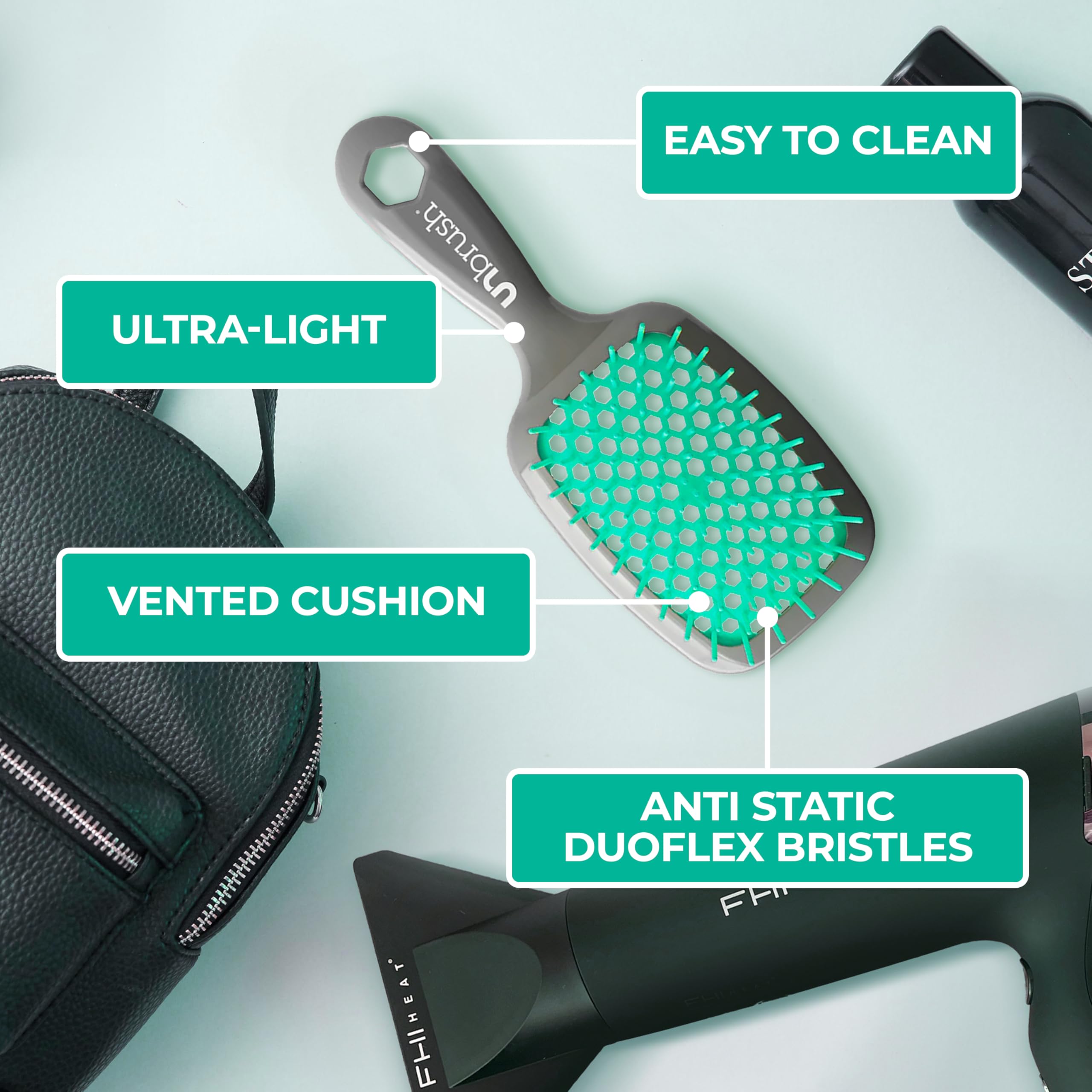 FHI Heat UNbrush features an ergonomic, lightweight handle.