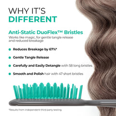 FHI Heat UNbrush shown on wet hair for easy detangling.