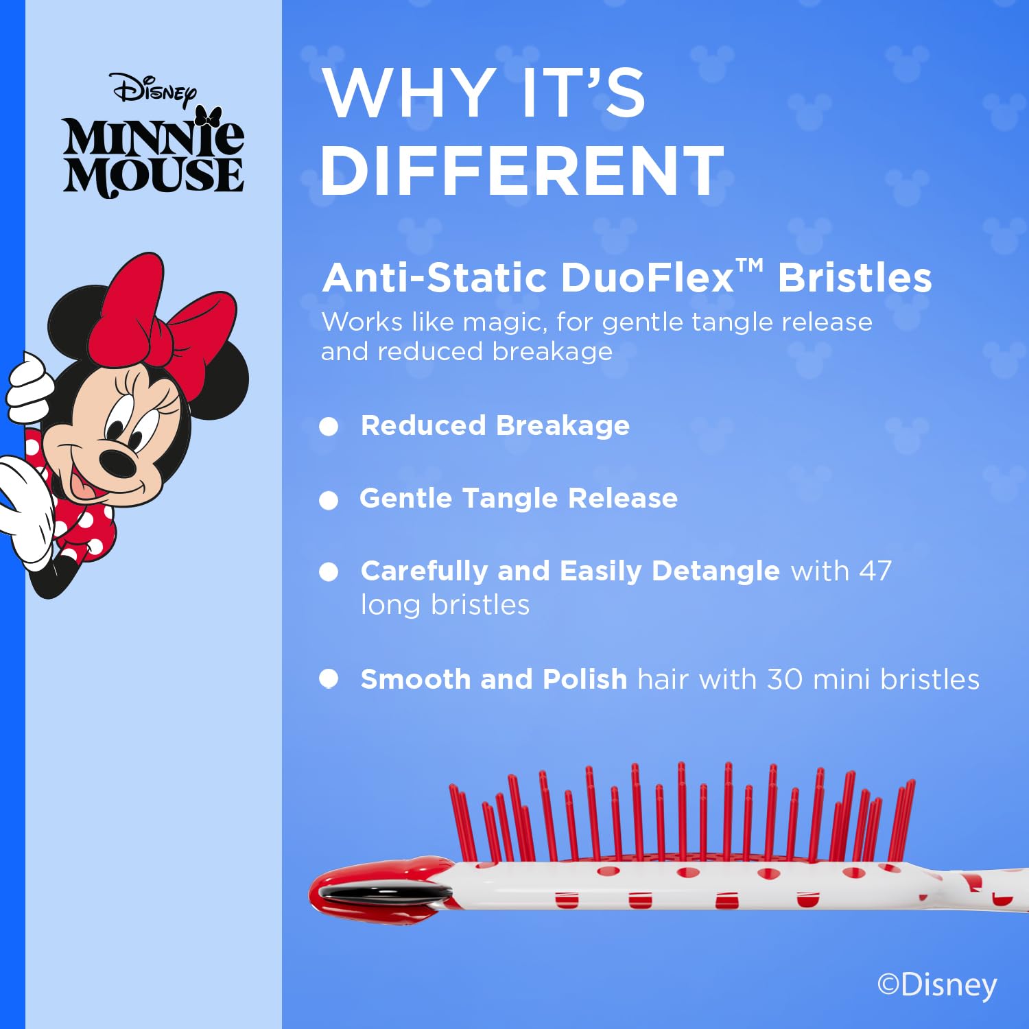 FHI Heat UNbrush Disney 105 dual-length bristles detangle knots and smooth