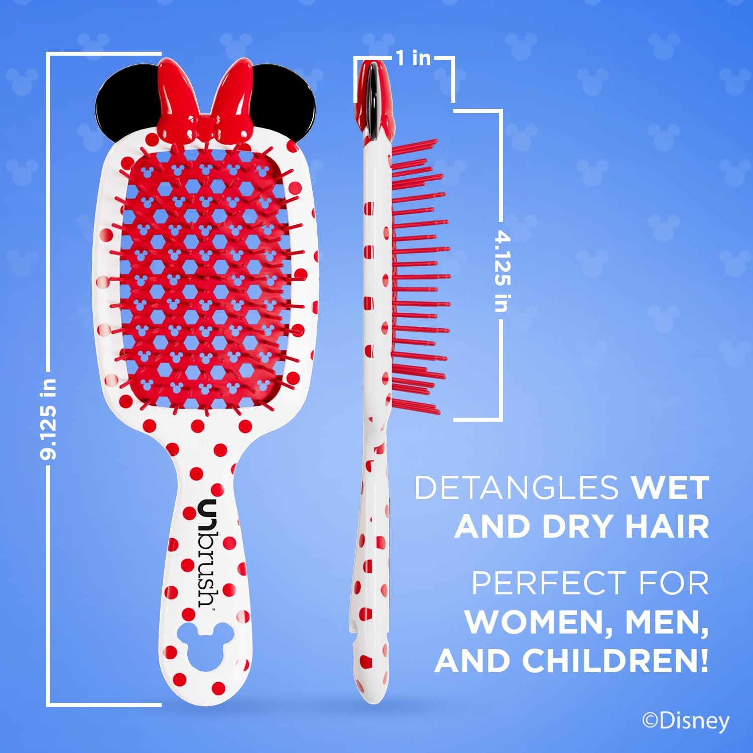 FHI Heat UNbrush Disney Minnie Mouse on-the-go use for quick grooming