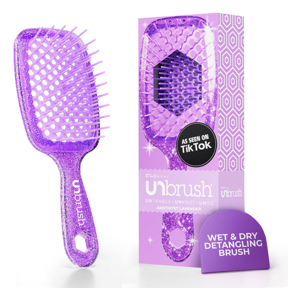 FHI Heat UNbrush with DuoFlex bristles for gentle detangling.