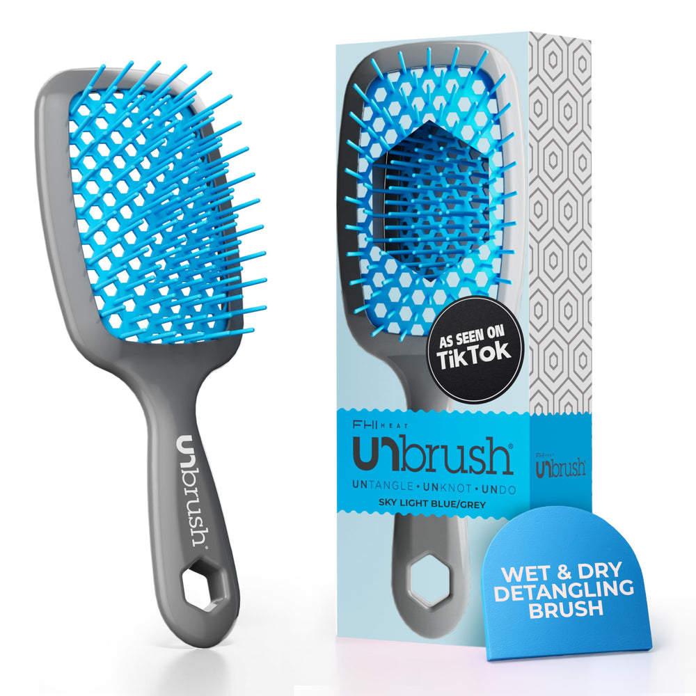 FHI Heat UNbrush with duoflex bristles closeup for gentle detangling