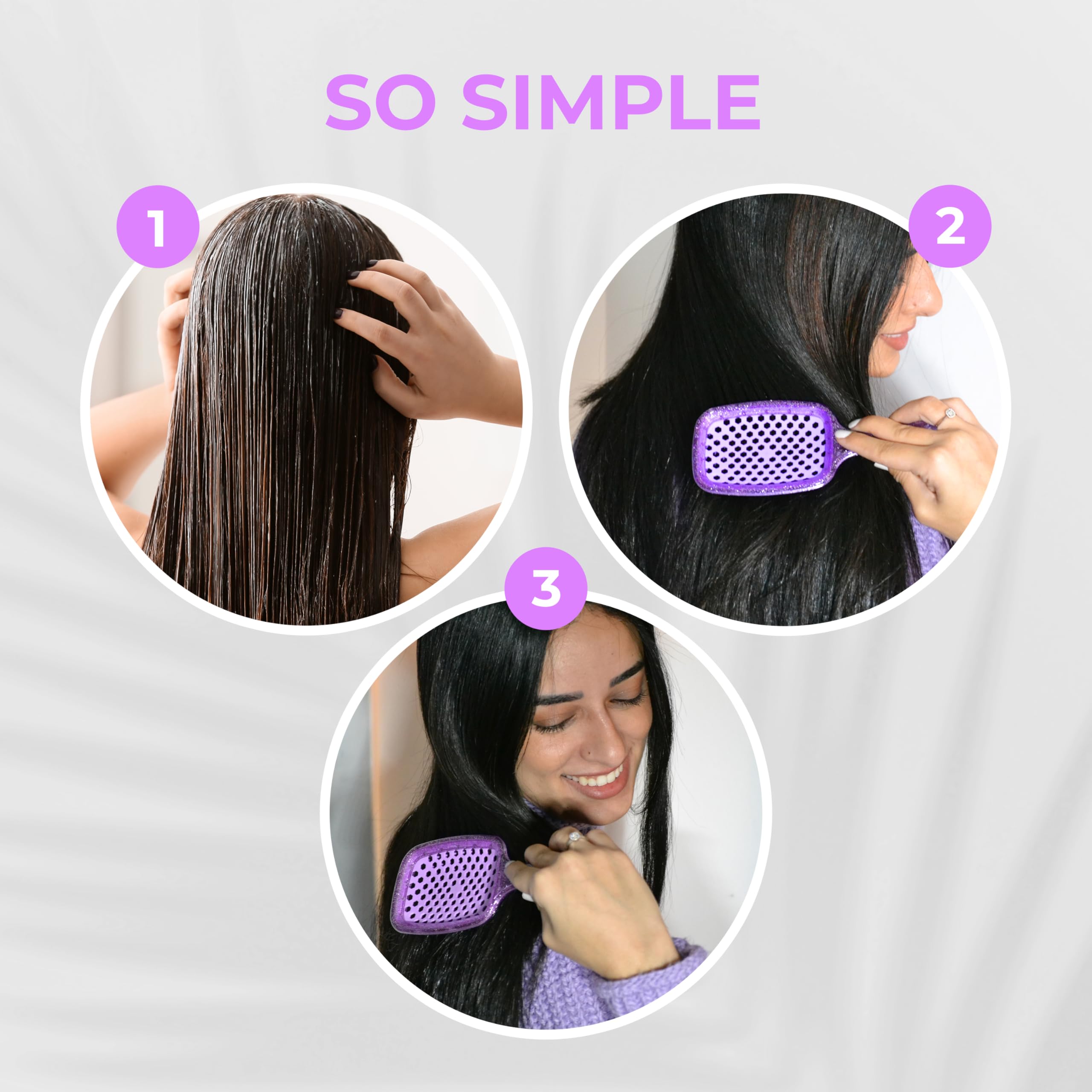 Easy-clean design of the UNbrush Mini Detangler