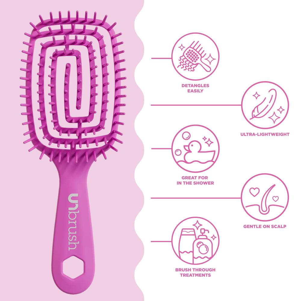 FHI Heat UNbrush Flex distributes conditioner evenly through hair.