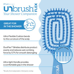 FHI Heat UNbrush Flex demonstrates even product distribution on hair.