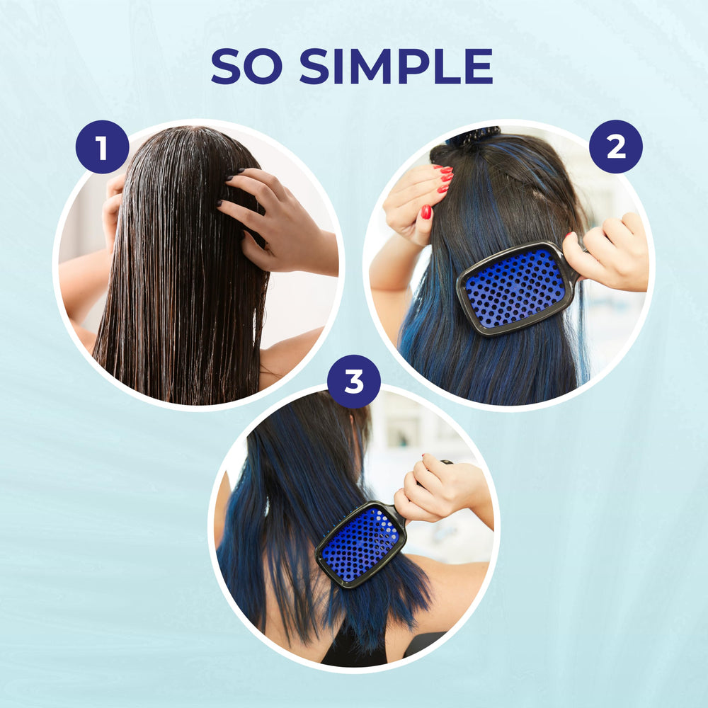 Galaxy blue UNbrush highlights stylish color option