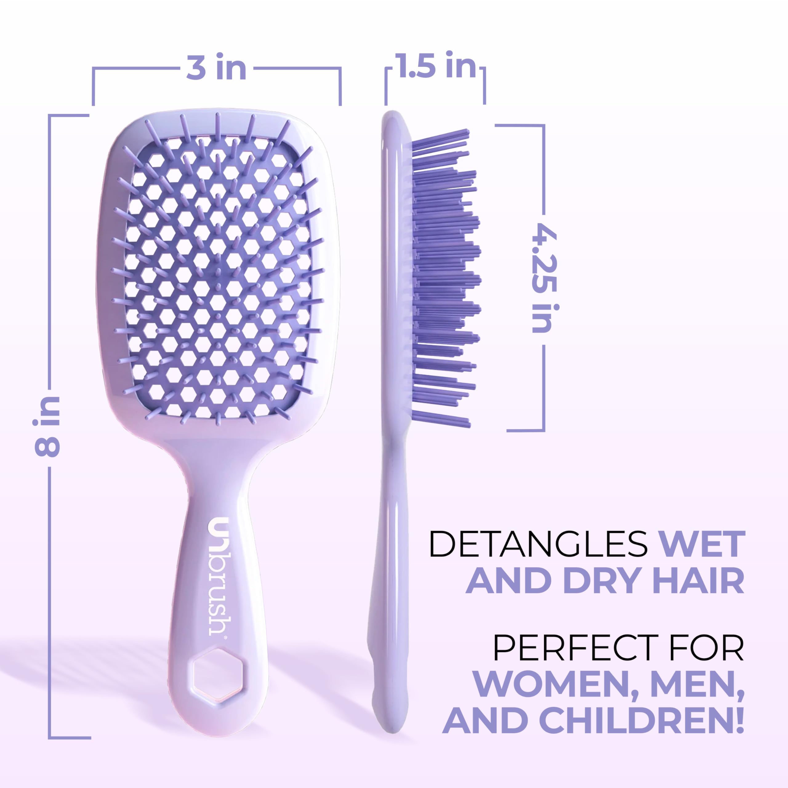 Close-up of 47 mini bristles on FHI Heat UNbrush lilac