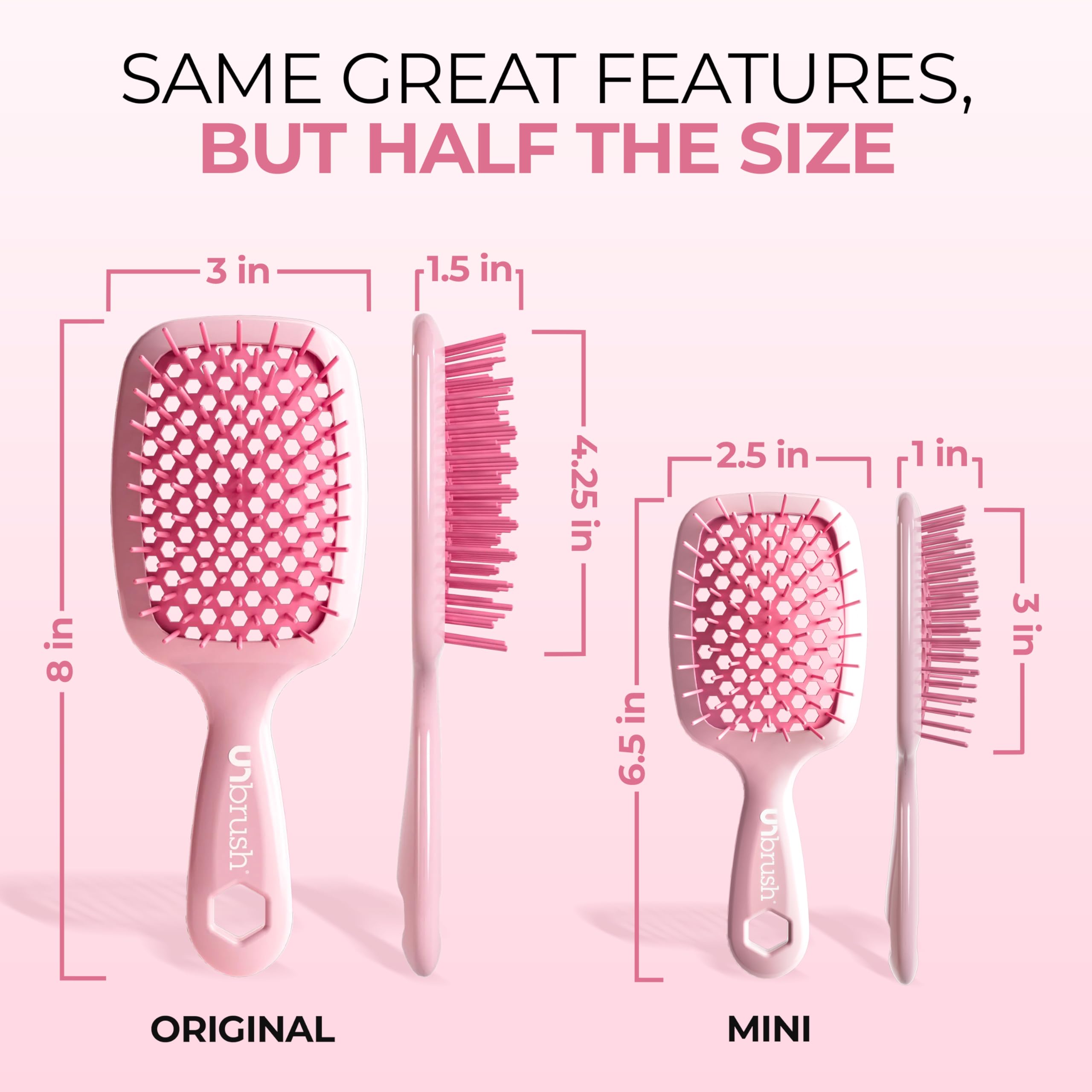 DuoFlex bristles reduce pull and breakage for comfortable styling