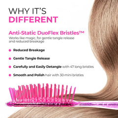 FHI Heat UNbrush Mini Detangler lightweight handle for comfortable one-handed brushing.
