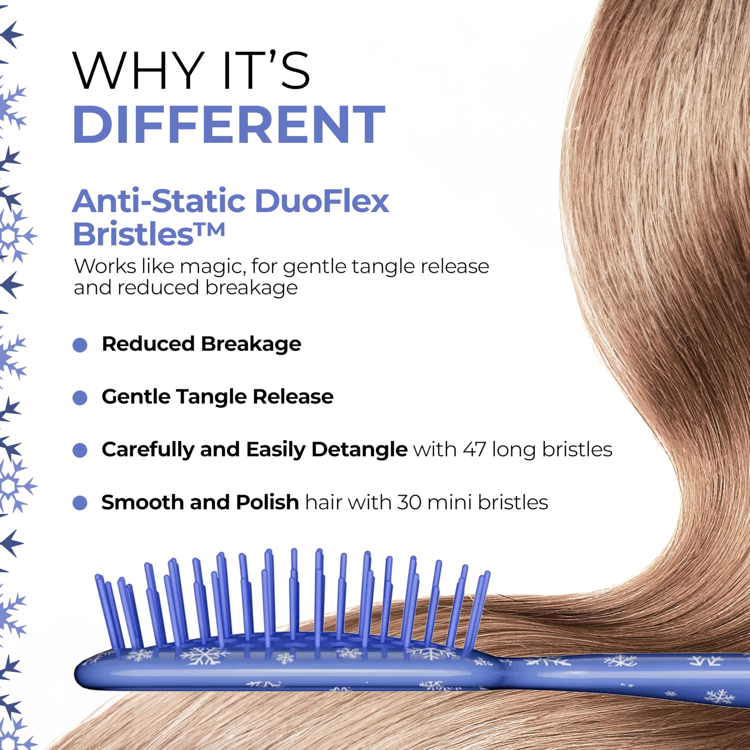 FHI Heat UNbrush Mini Holiday Brush is travel-sized for on-the-go detangling.