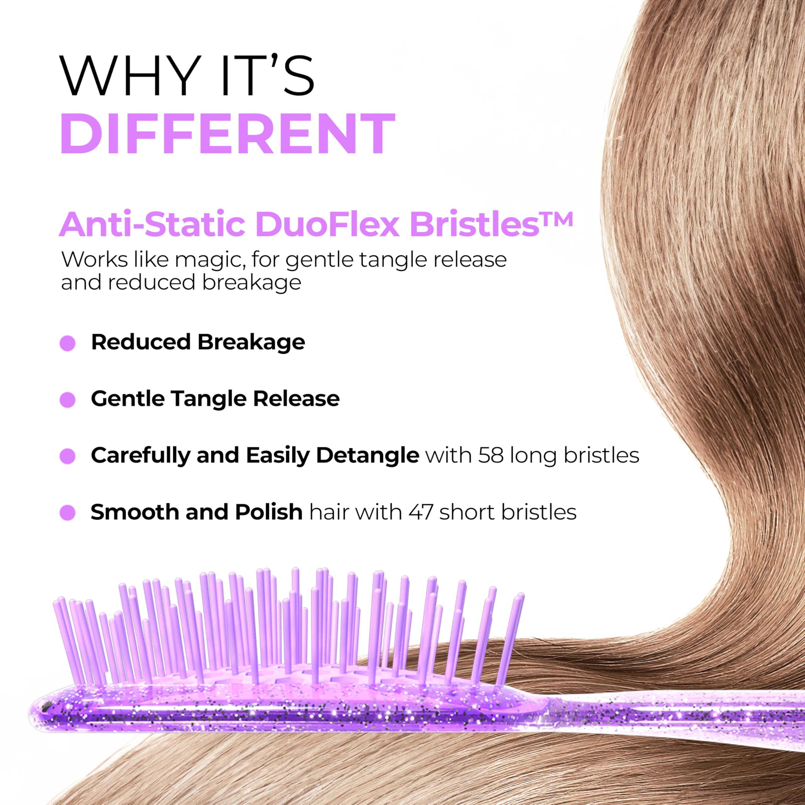 Ultra-light, travel-friendly handle of the FHI Heat UNbrush Mini Detangler