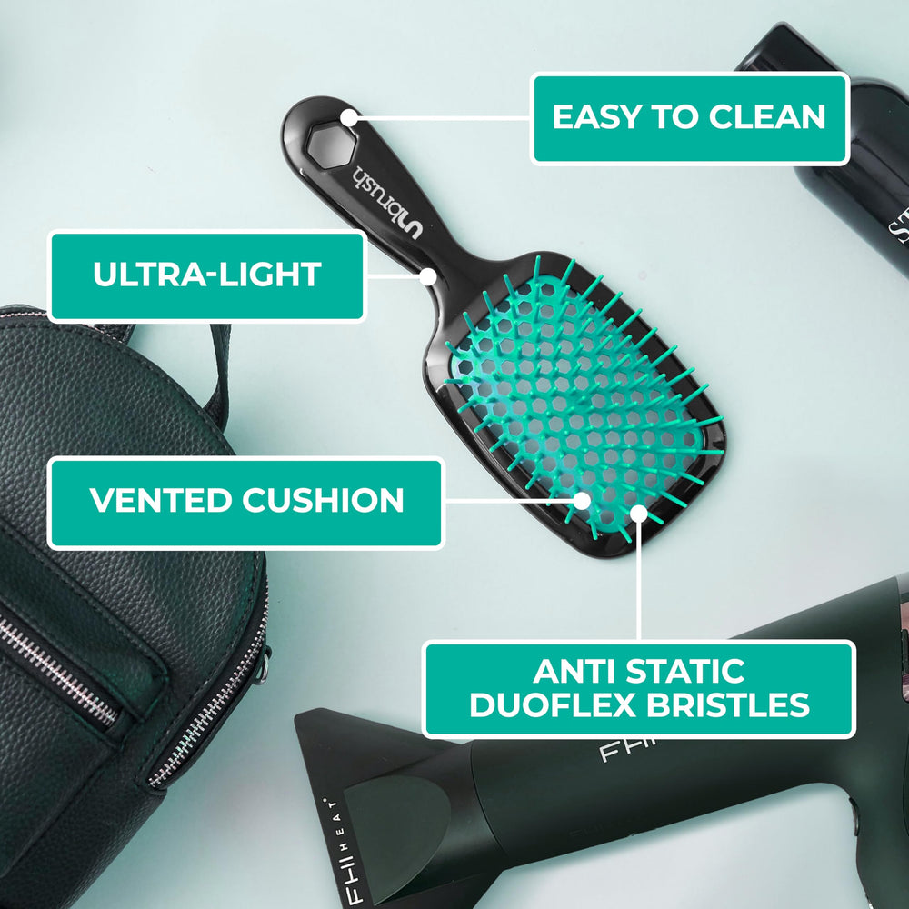 FHI Heat UNbrush on dry hair delivers smooth glide for quick styling.