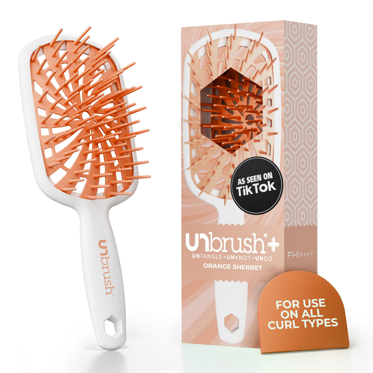 FHI Heat UNbrush Plus close-up of 84 UltraFlex bristles for gentle detangling