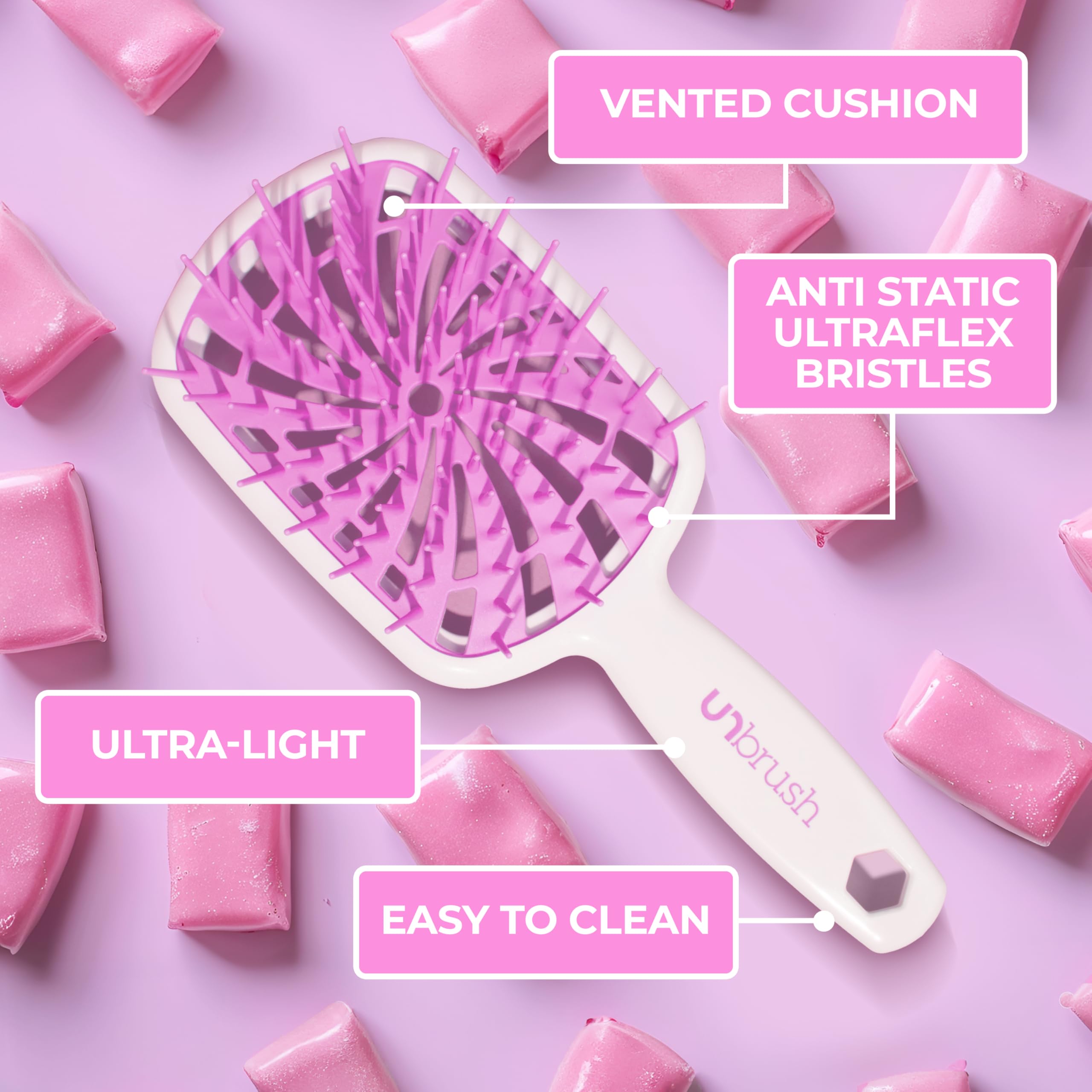 FHI Heat UNbrush Plus backless cushion design for better airflow and faster drying.