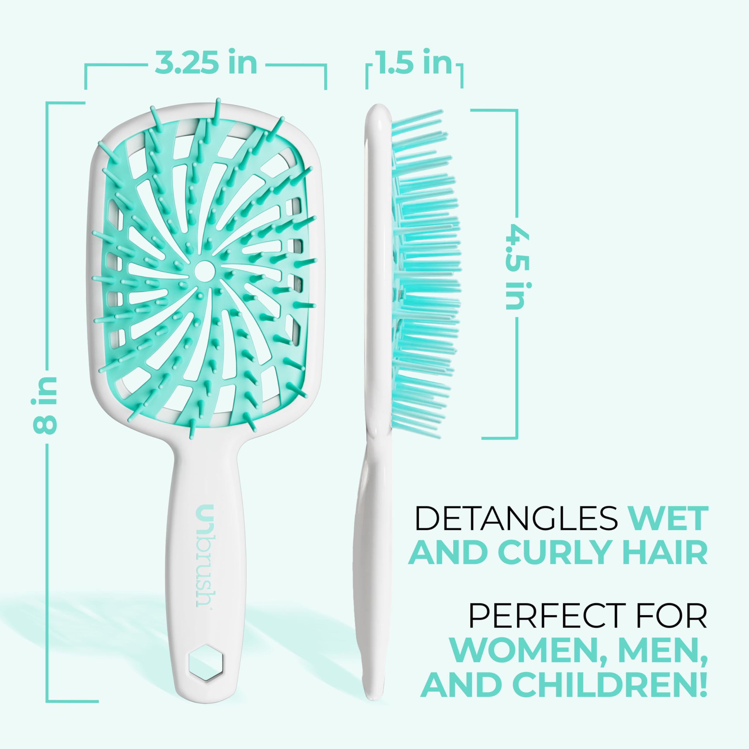 FHI Heat UNbrush Plus backless design minimizes snagging during brushing