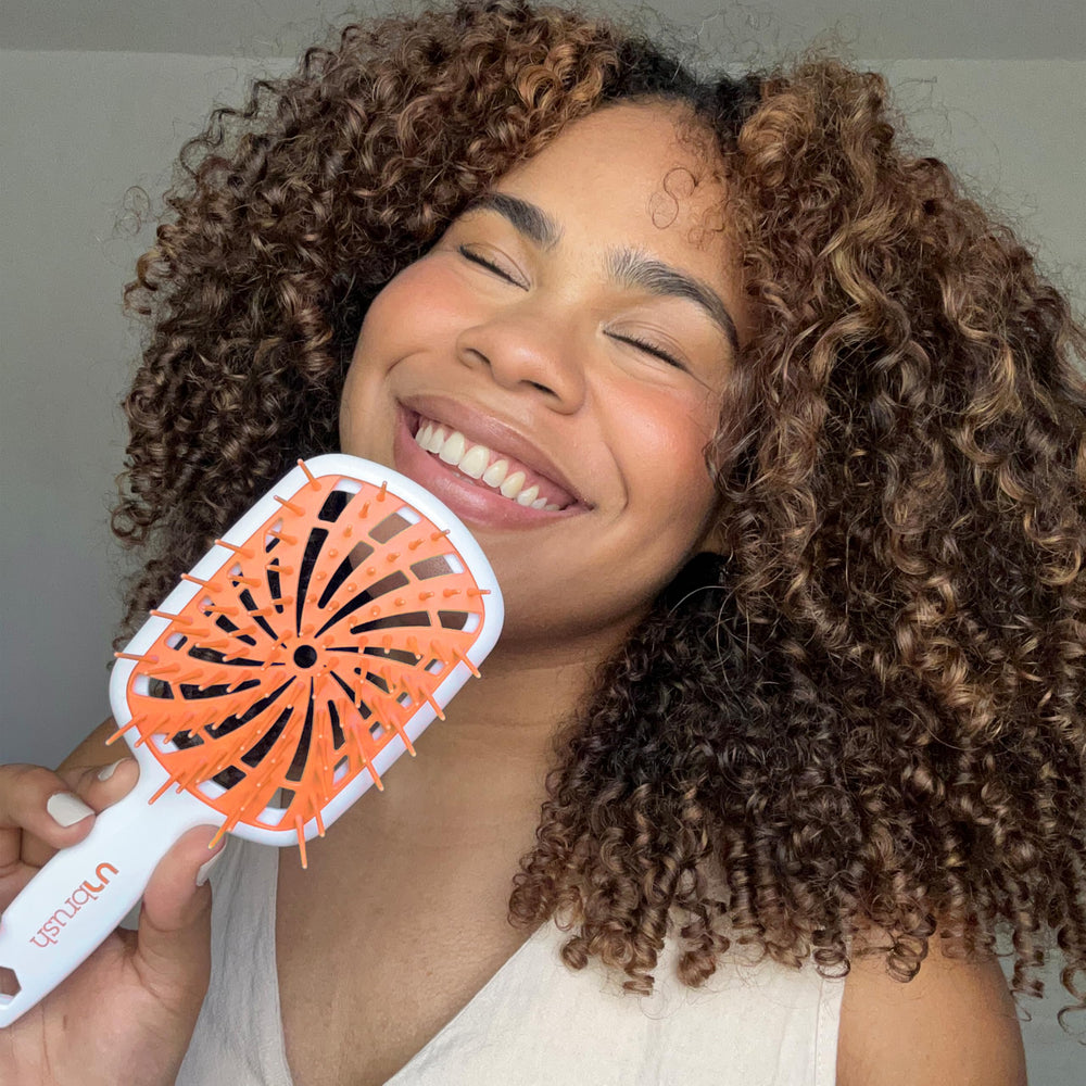 FHI Heat UNbrush Plus detangling dry hair demonstration