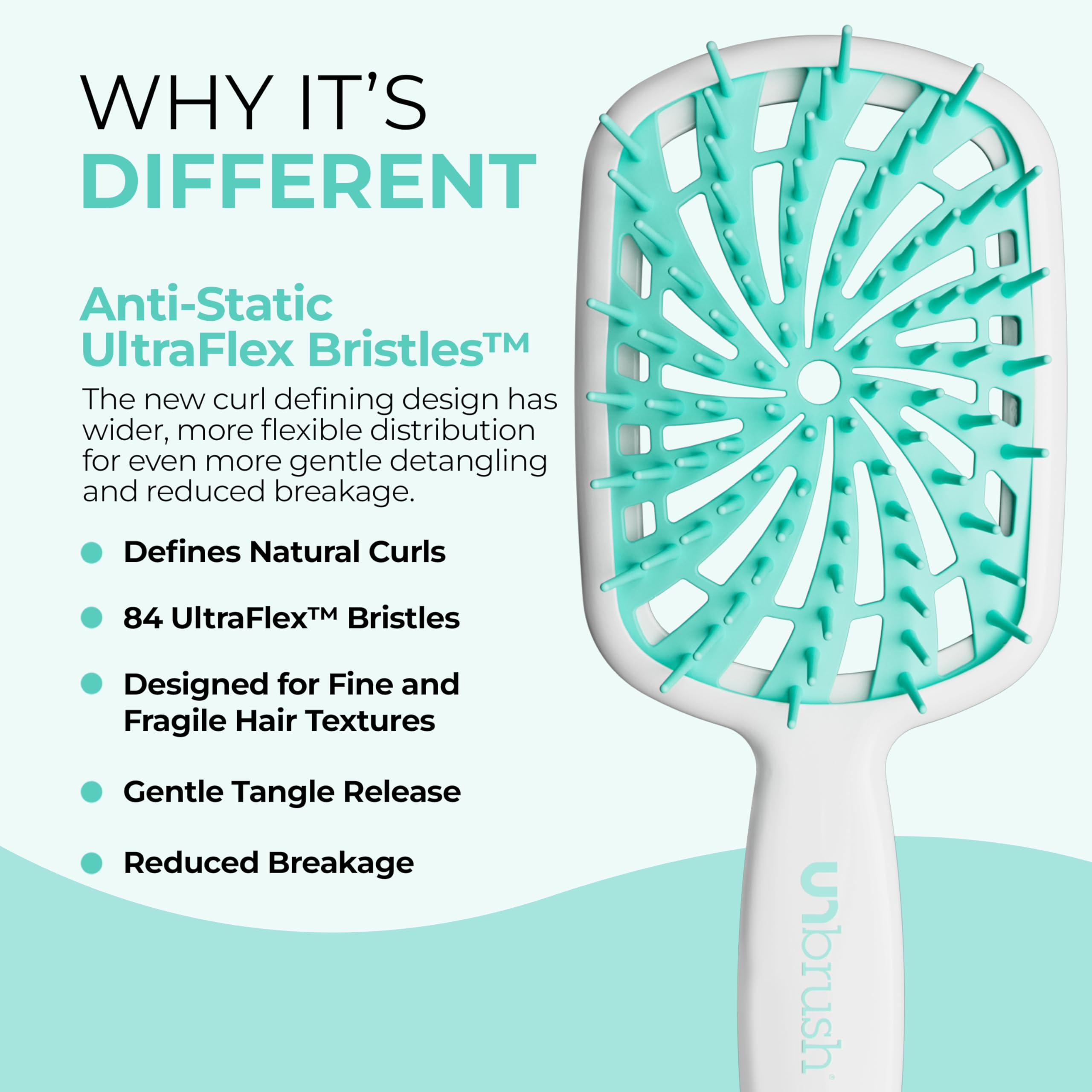 FHI Heat UNbrush Plus ultra-light handle reduces fatigue during detangling sessions