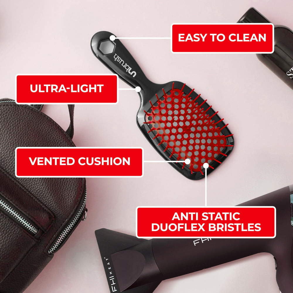 FHI Heat UNbrush red detangling dry hair with smooth glide
