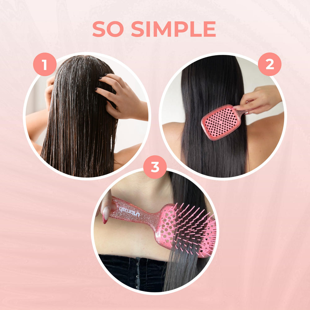 FHI Heat UNbrush Ruby Peach lightweight handle for comfortable grip.