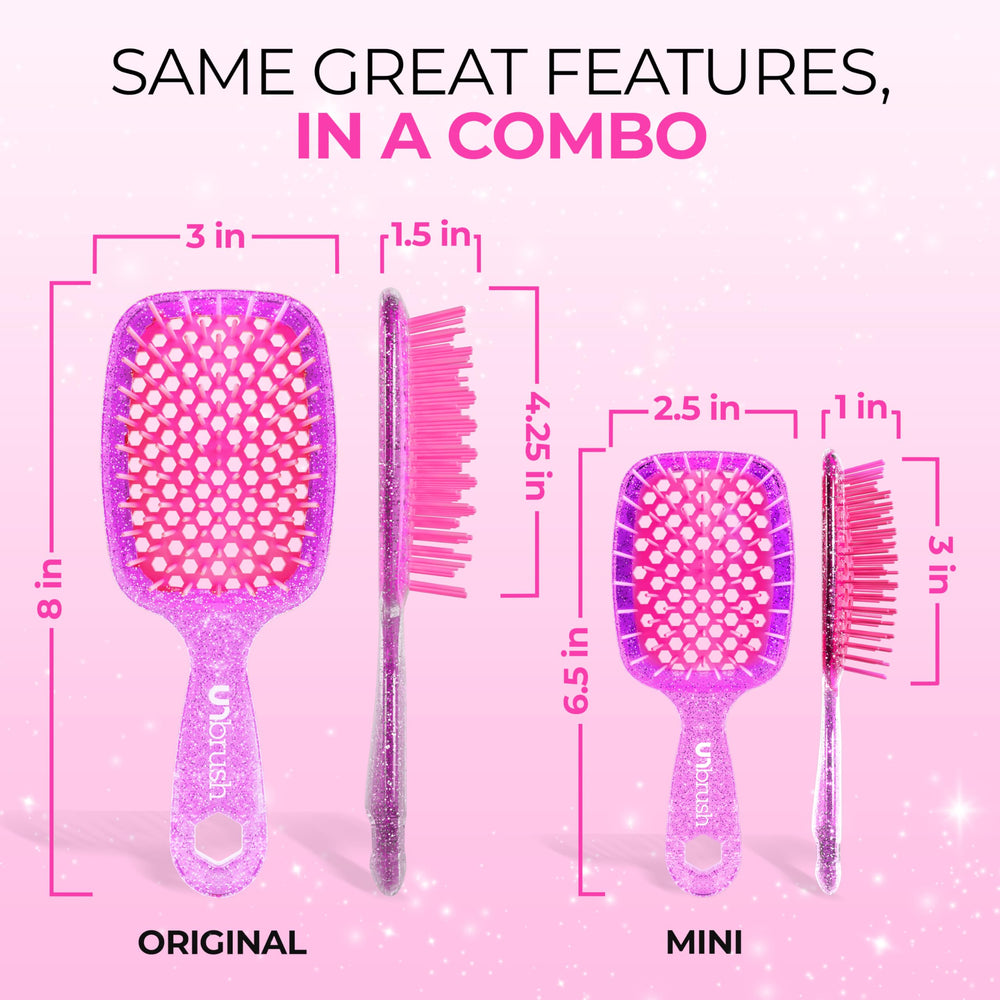 UNbrush Original vented cushion speeds drying and styling.