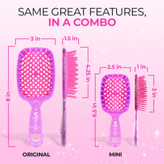 UNbrush Original vented cushion speeds drying and styling.