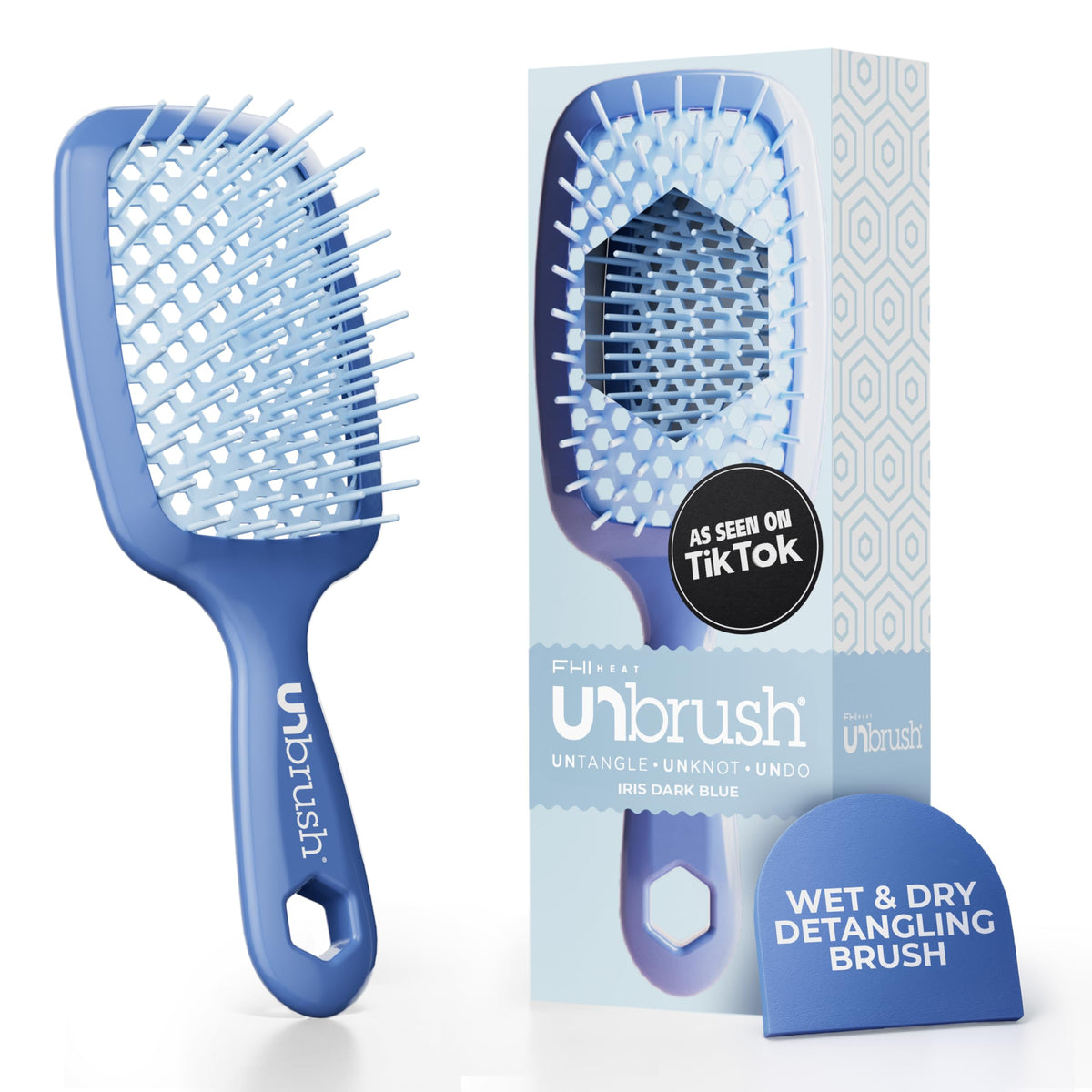 FHI Heat UNbrush vented detangler for pain-free detangling on wet or dry hair