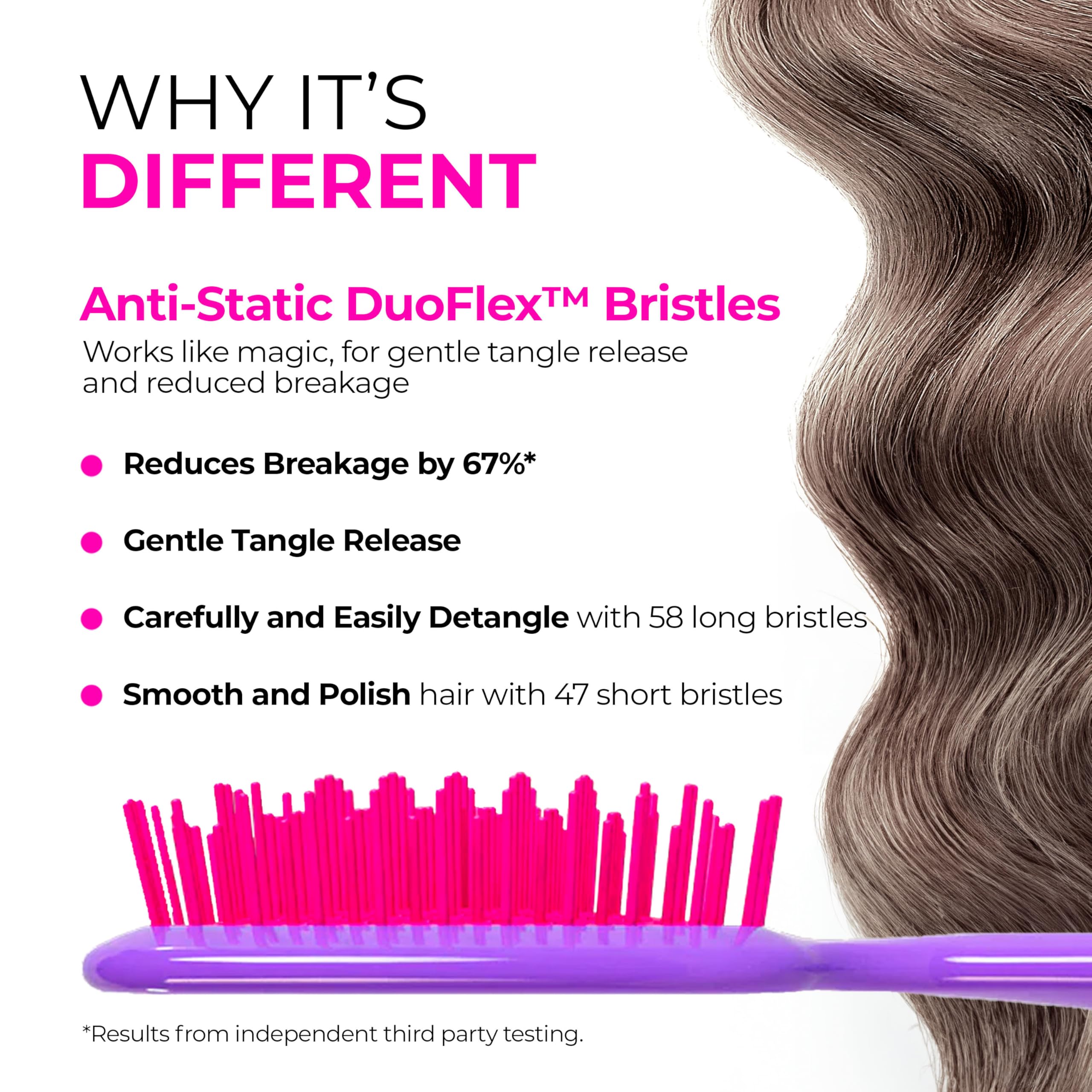 FHI Heat UNbrush wet-use close-up demonstrates detangling on damp hair.