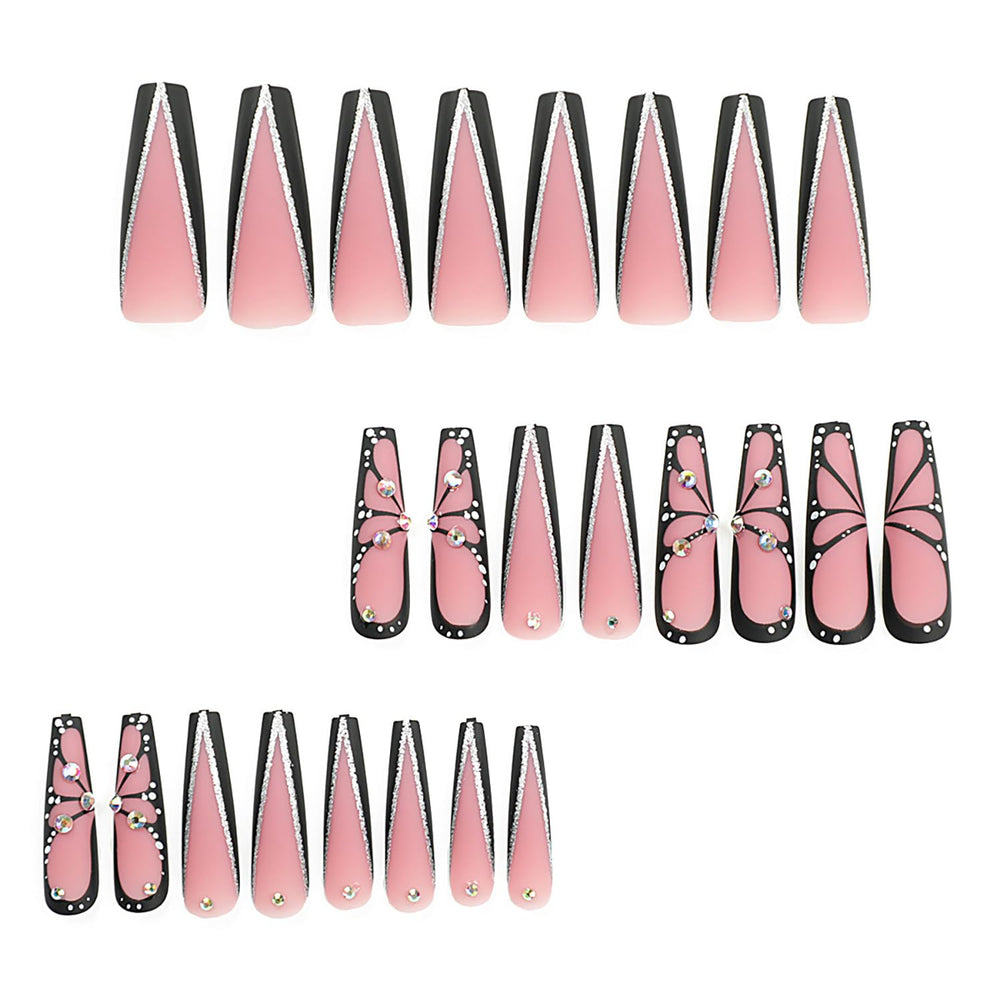 Uñas FIEONCIY forma cuadrada extralargas para manicura llamativa