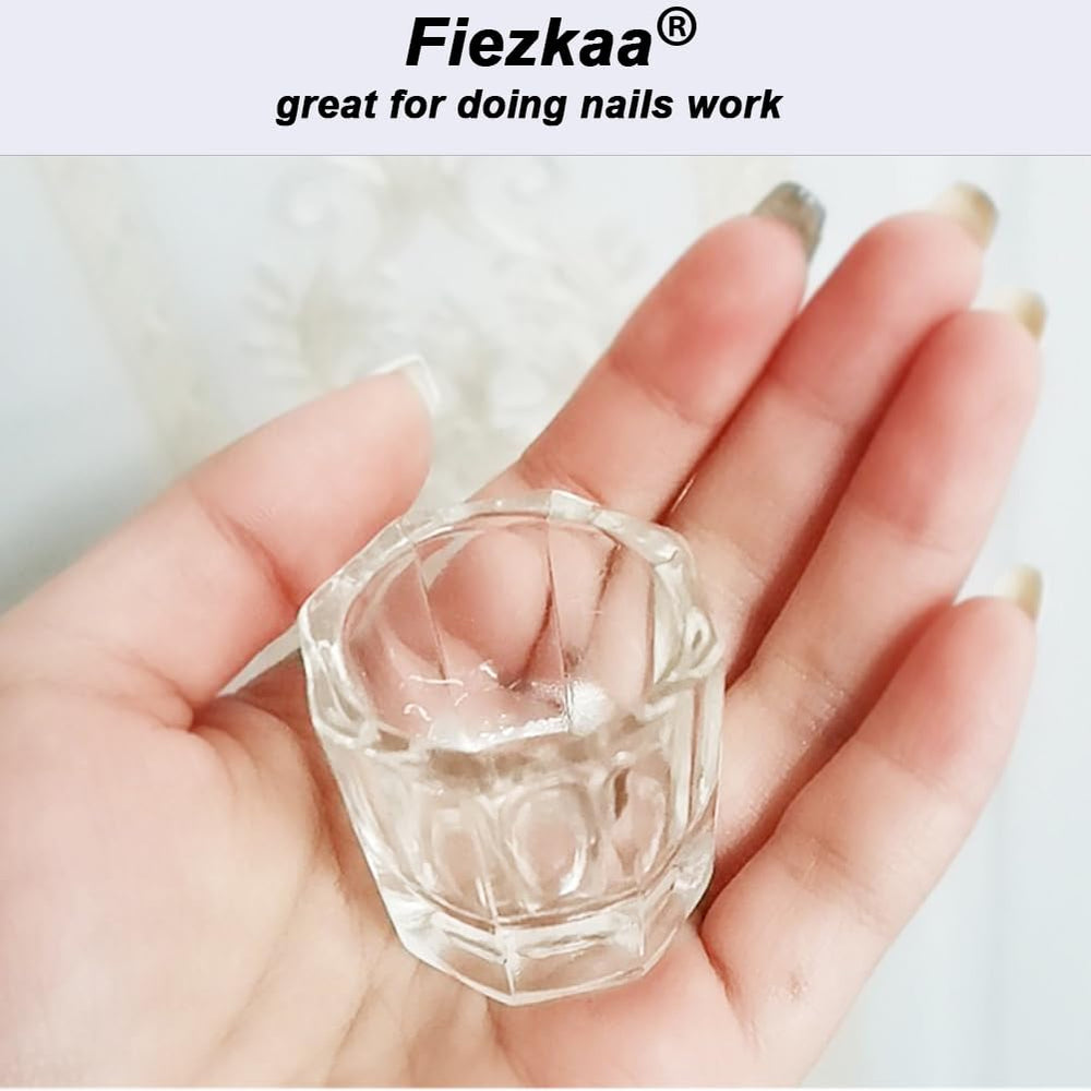 Fiezkaa juego de dos cuencos de vidrio para manicura.