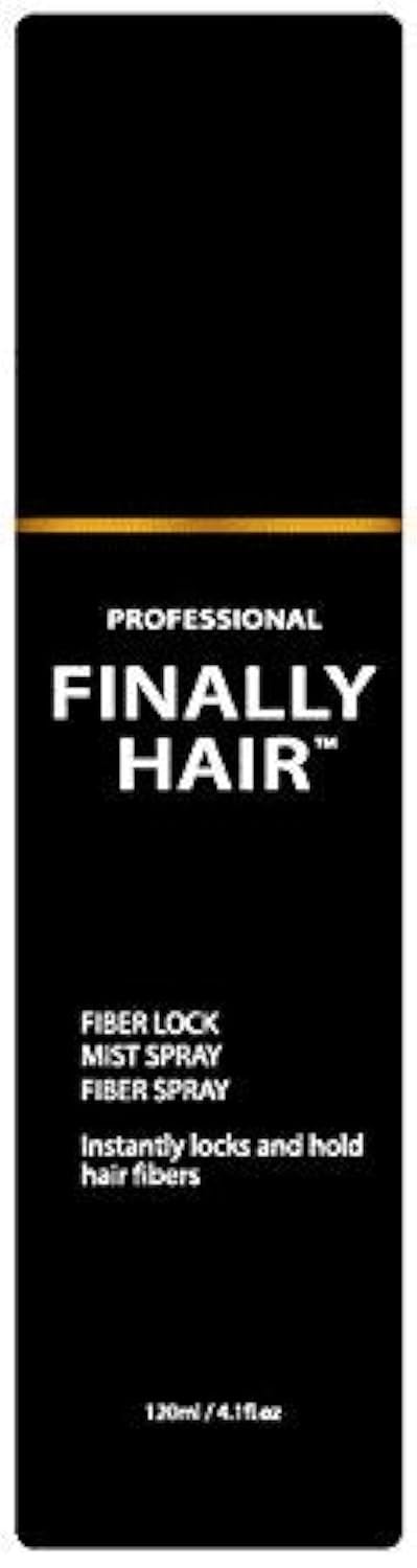 Finally Hair Fiber Lock: botella-vertido, fijación de fibras duradera para uso diario.