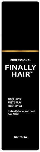 Finally Hair Fiber Lock: pulverizador para uso diario, fijación fuerte de fibras.