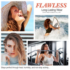 Find Back warm skin tone swatches showing shade range and natural camouflage.