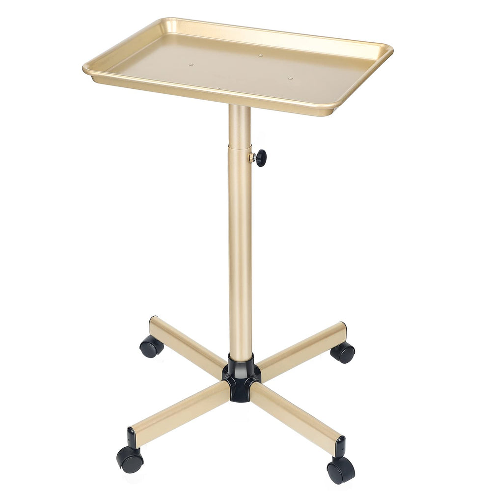 Findabetter Salon Tray champagne gold on wheels for mobile service setups
