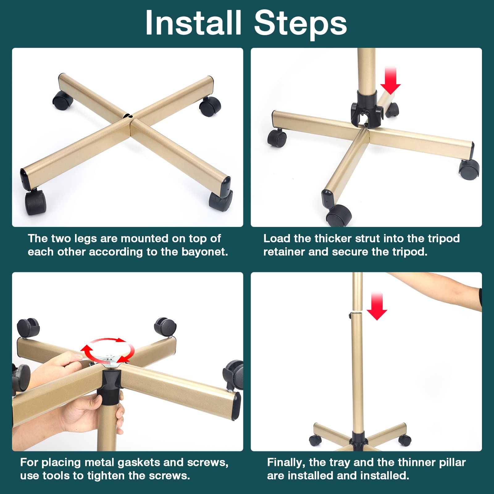 Findabetter rolling casters on salon tray glide smoothly