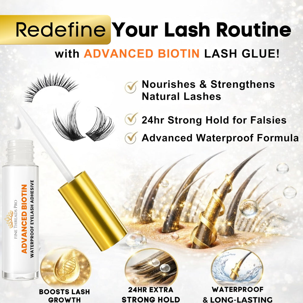 Fine Threads Pro brush-on adhesive for strip lashes simplifies daily wear.