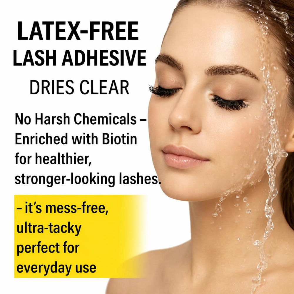 Fine Threads Pro lash glue safely secures cluster or strip lashes.
