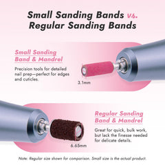 Finea universal 3/32-inch mandrel fit works with most electric files.