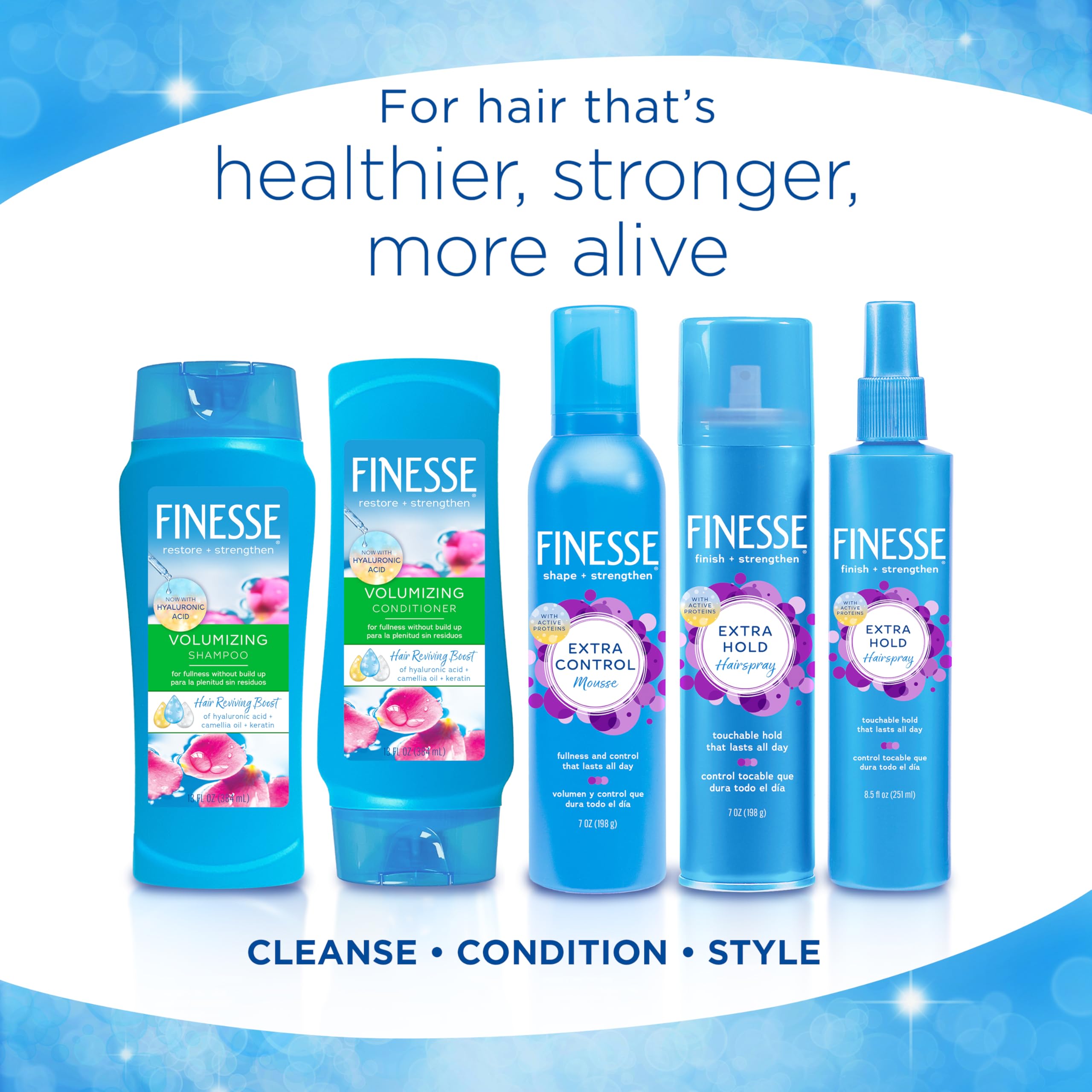 FINESSE Volumize: volumen duradero y cabello más vivo